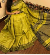 Tussar ghicha silk saree silkzon.in